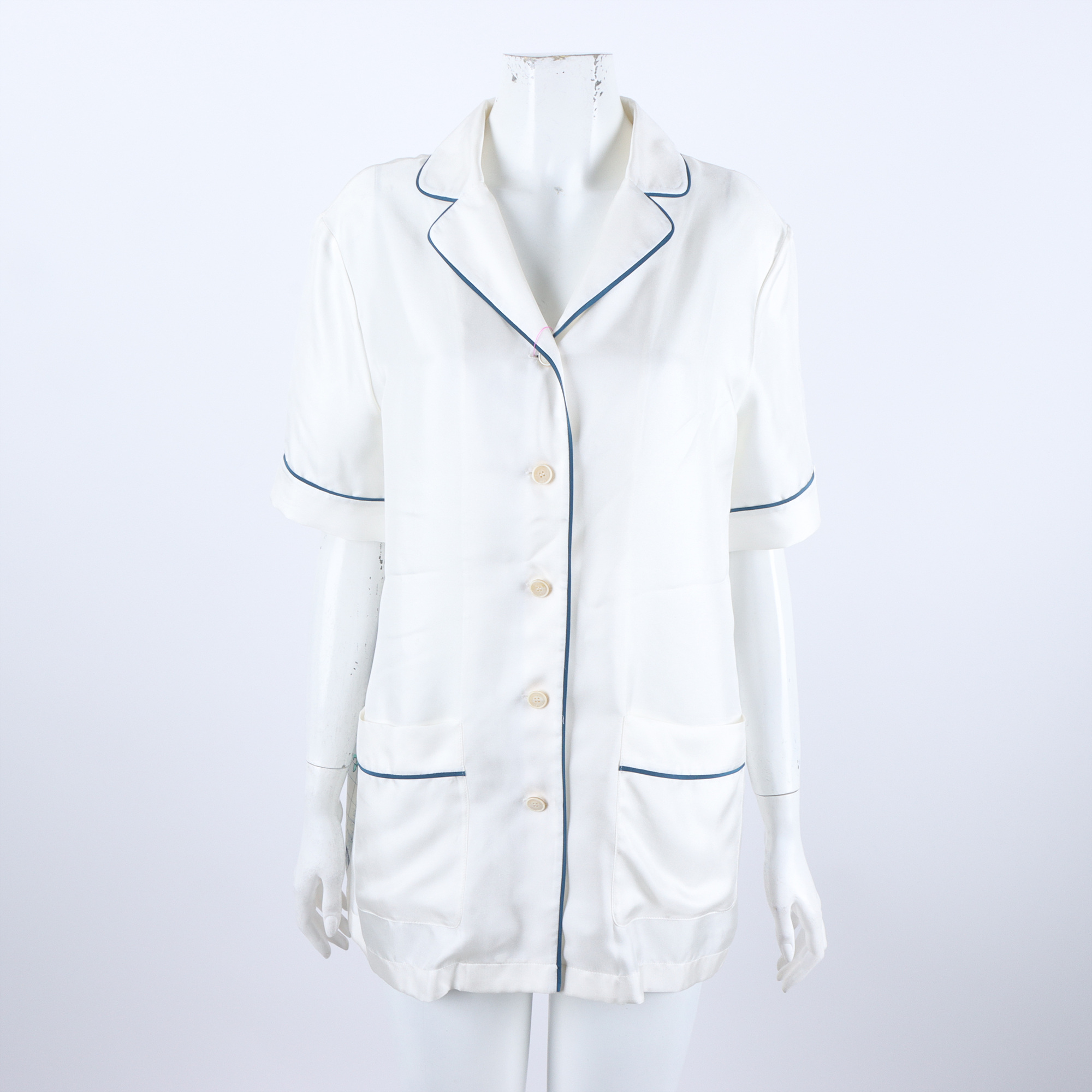 CHRISTIAN DIOR Silk Pajama Short Sleeve Shirt 123603 | eBay