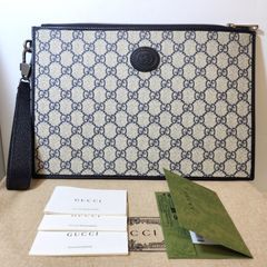 구찌 남성파우치 인터로킹 블루 GG 슈프림 672953 K9GSN 4075