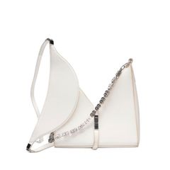 화이트 컷아웃 4G 체인 미니 숄더백