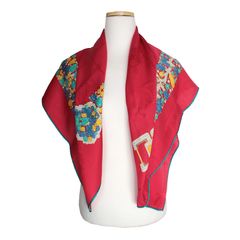 까르띠에 주얼리 프린트 실크 스카프