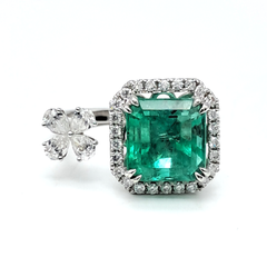 에메랄드 다이아 반지