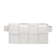 보테가베네타 램스킨 카세트 남녀공용 벨트백 화이트