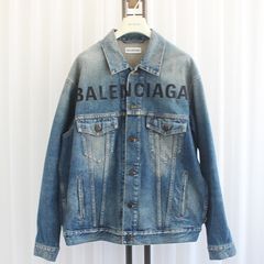 발렌시아가 체스트로고 데님 자켓 34사이즈 594386 TCW03
