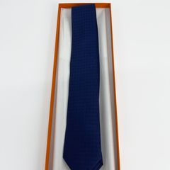 에르메스 넥타이 파코네 H 타이 남자 명품 타이 인디고 H036321T84