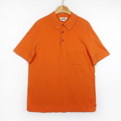 에르메스 H 자수 버튼 남성 폴로 셔츠 에르메스 오렌지 S사이즈 H072325HA303XL