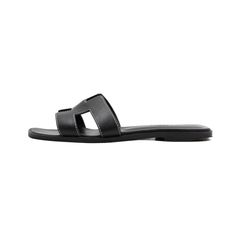 Hermes(에르메스) H021056Z ORAN 오란 블랙 여성 샌들 슬리퍼aa52755
