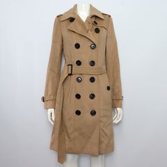 Burberry(버버리) 39944551 베이지 캐시미어 런던 샌드링엄 여성 트렌치 코트aa52193