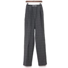 MiuMiu(미우미우) MP1548 프린스 오브 웨일즈 체크 슬렉스 여성 팬츠 바지aa53316