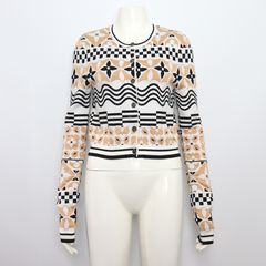 Louis Vuitton(루이비통) 1ABQJF 23시즌 모노그램 타일 크롭 여성 가디건aa53387