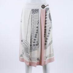 에르메스 실크 랩 스커트