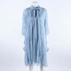 로샤스 실크 긴소매 원피스