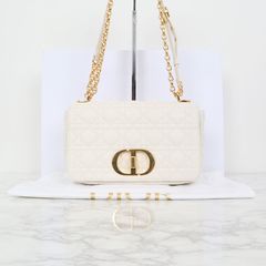 디올 카로 숄더백 미디엄 아이보리 서플 골드 체인 M9242UWHC M35U