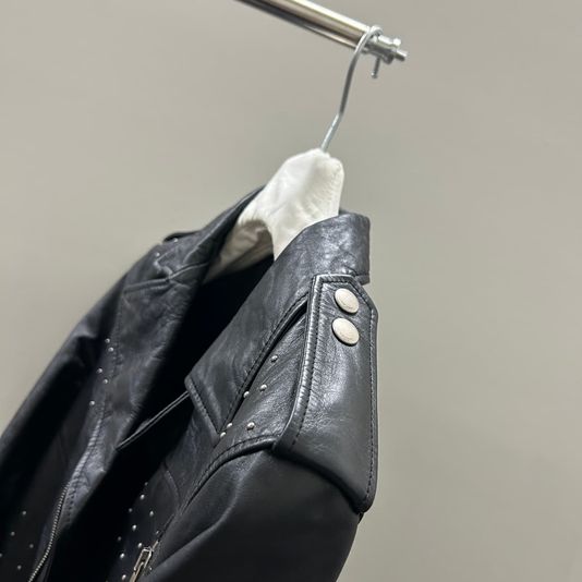 SAINT LAURENT 생로랑 스터드 바이커 레더자켓 상품 이미지 3