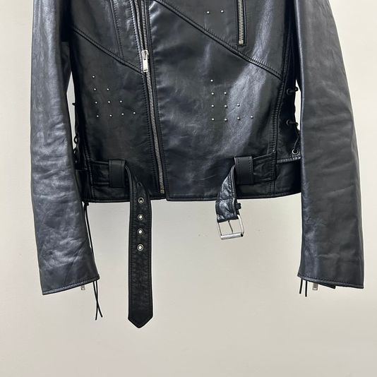 SAINT LAURENT 생로랑 스터드 바이커 레더자켓 상품 이미지 4