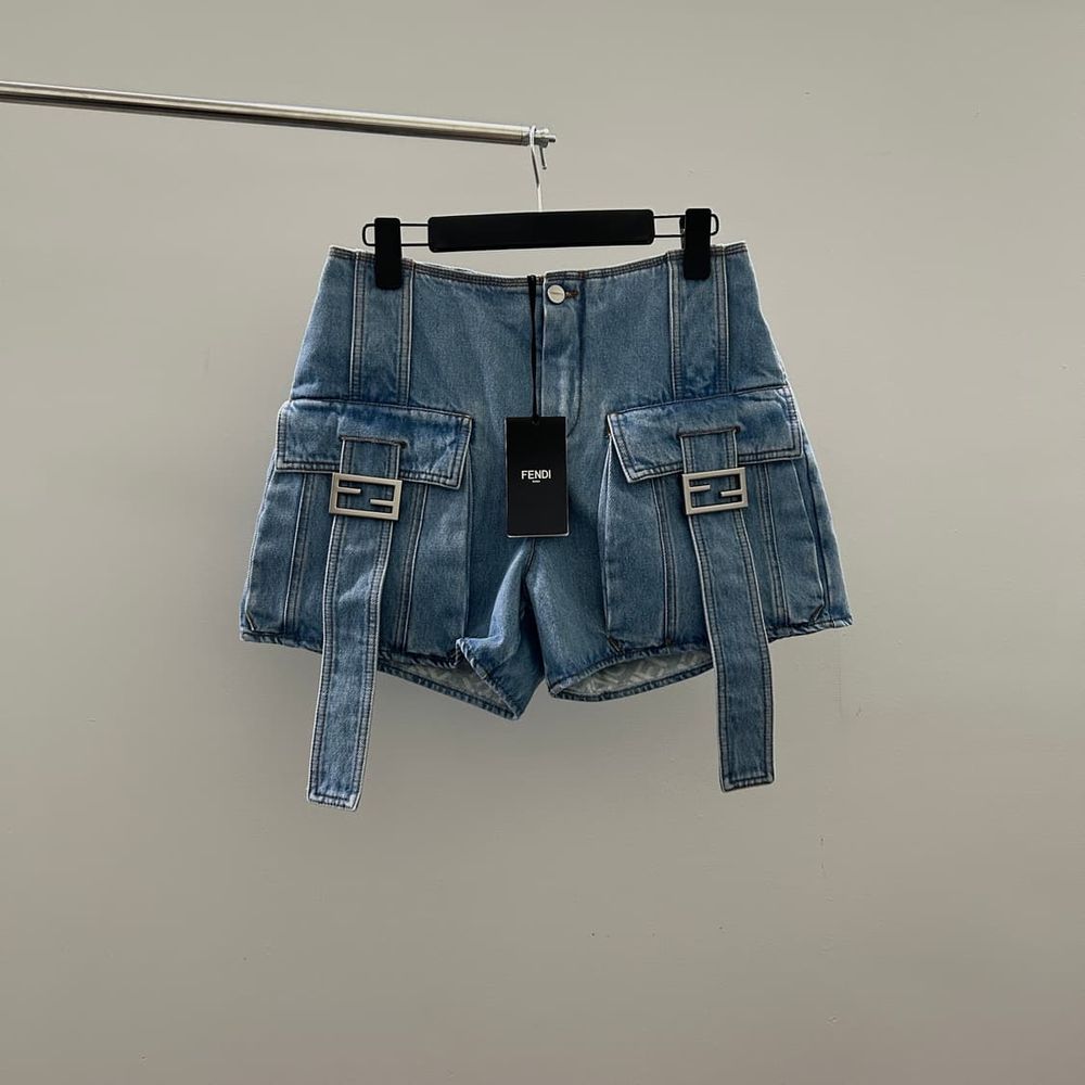 Fendi 펜디 바게트 데님 쇼츠 상품 이미지 1