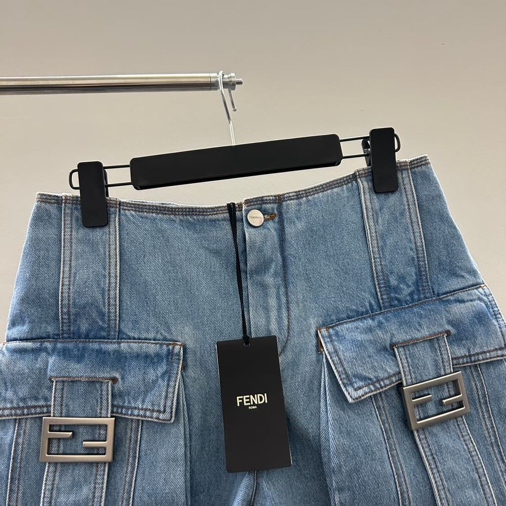 Fendi 펜디 바게트 데님 쇼츠 상품 이미지 3