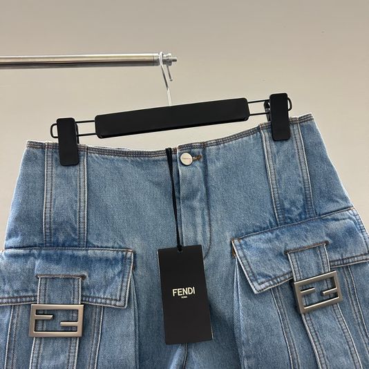 Fendi 펜디 바게트 데님 쇼츠 상품 이미지 3