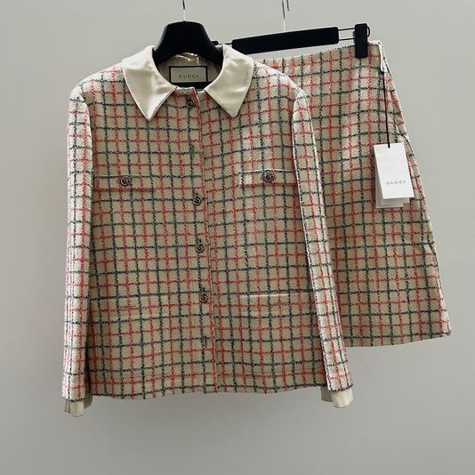 Gucci 구찌 체크 트위드 투피스 상품 이미지 1