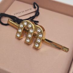 미우미우 m 크리스탈 헤어클립