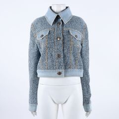 샤넬 트위드 데님 자켓