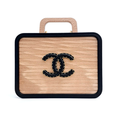 샤넬 우드 코스메틱 토트겸 숄더백