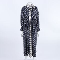 루이비통 실크 롱 원피스+스카프 세트