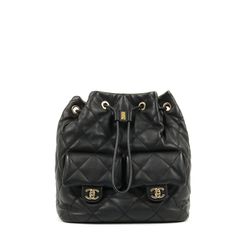 CHANEL 샤넬 투포켓드로우스트링백