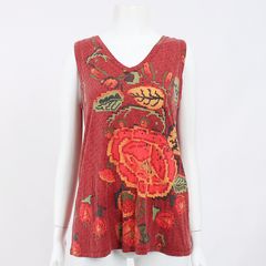 이세이미야케 하트 민소매 탑