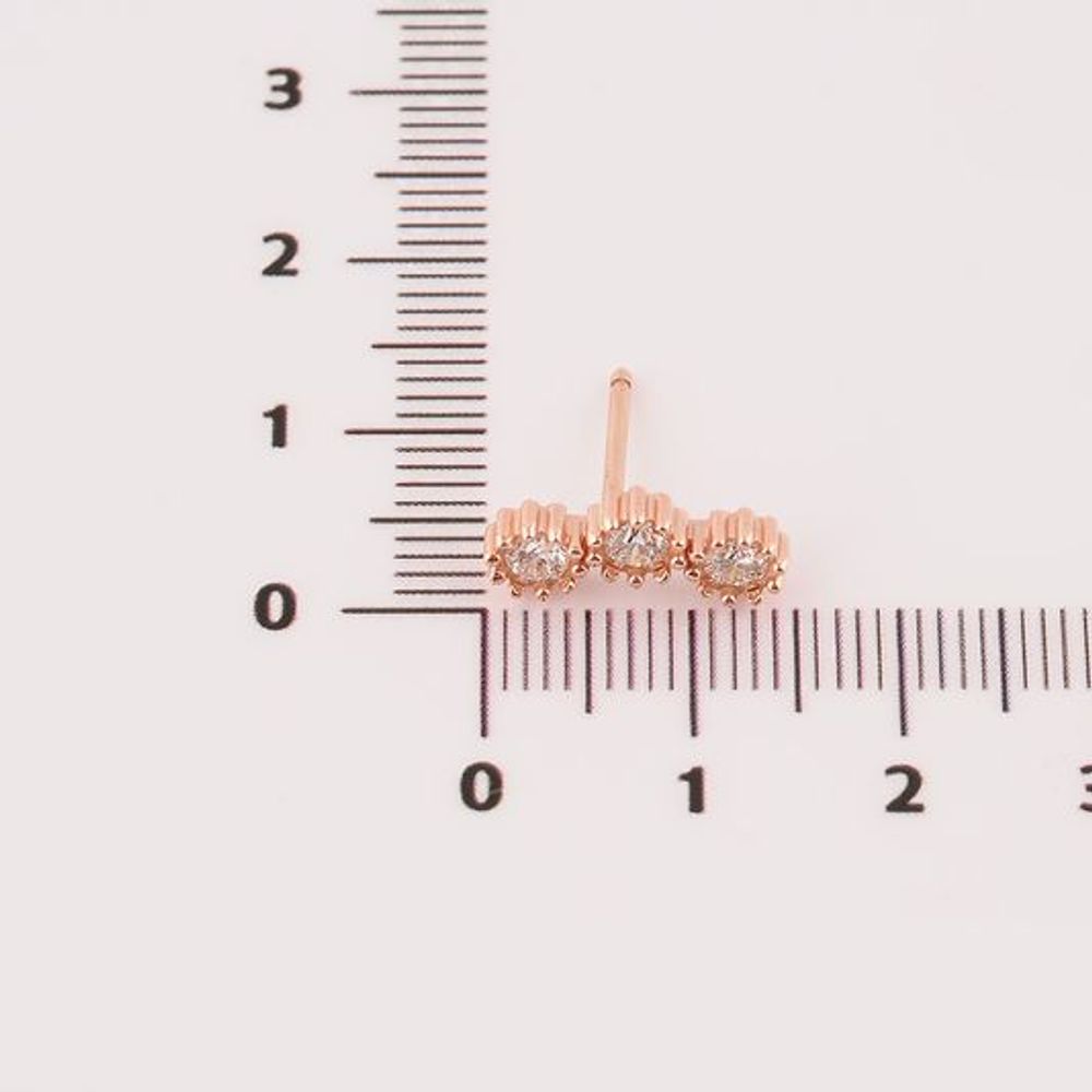 기타 우신1부 (0.12~0.11CT) 3스톤 다이아몬드 18K 귀걸이 상품 이미지 8
