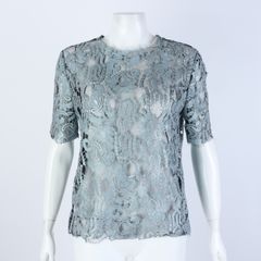 발렌티노 시스루 레이스 반소매