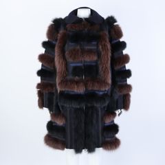 사카이 폭스퍼 트리밍 집업 코트