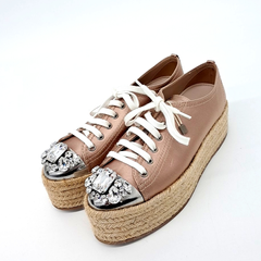 미우미우 새틴 크리스탈 에스파듀 슈즈