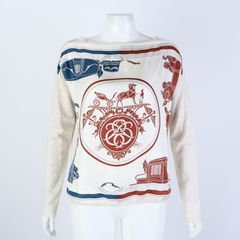 에르메스 실크 트리밍 니트 긴소매