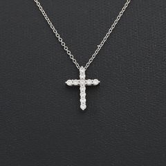 티파니 다이아 십자가 목걸이