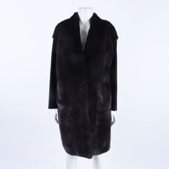 사바띠에 코펜하겐 밍크 트리밍  코트