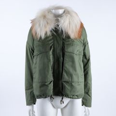 사바띠에 폭스 퍼 야상 자켓