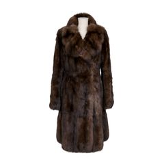 지안프랑코 페레 러시안 세이블 코트 초코 브라운 42 76161