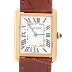 까르띠에 탱크 솔로 골드 시계 (W1018855)