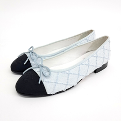 샤넬 데님 플랫슈즈