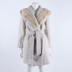 막스마라 밍크 퍼 후드 코트