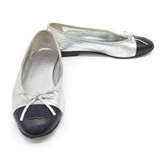 샤넬 투톤 플랫슈즈