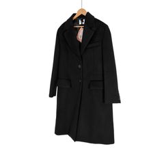 [44] 미우미우 남성 싱글 브레스티드 캐시미어 벨루어 벨벳 코트 블랙