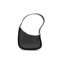 [OS] 더 로우 여성 하프문 스무스 카프스킨 레더 숄더백 핸드백 블랙