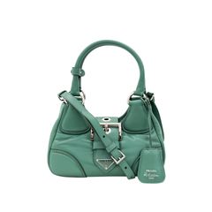 프라다 문백 패딩 패디드 나파 레더 숄더백 크로스백 가방 망고 그린