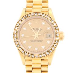 롤렉스 데이트저스트 다이아 골드 시계 (69178)
