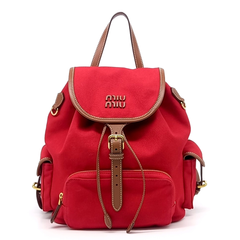 미우미우 캔버스 백팩