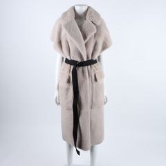 사바띠에 사가 퍼 밍크 트리밍 시어링 베스트