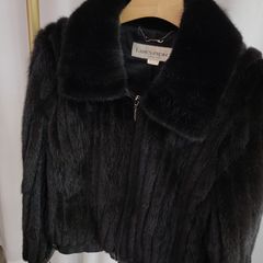 올블랙 쇼트 밍크코트