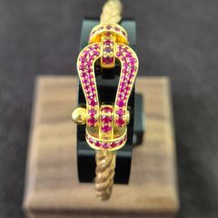 프레드 포스텐 라지 풀파베 골드 팔찌