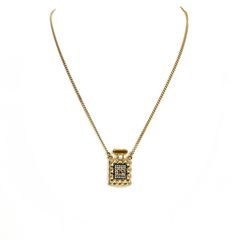 샤넬 금장 향수병 펜던트 목걸이